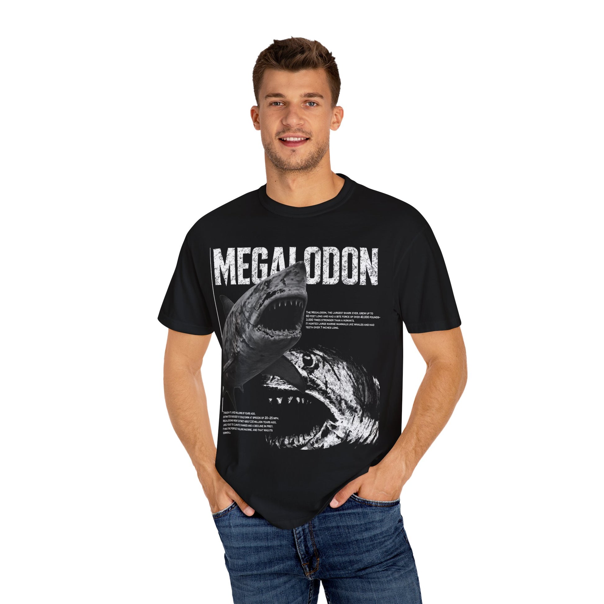 Megalodon Unisex T-Shirt, Shark Lover Gift, Ocean Protector Tee, Unique Graphic Shirt, Casual Streetwear