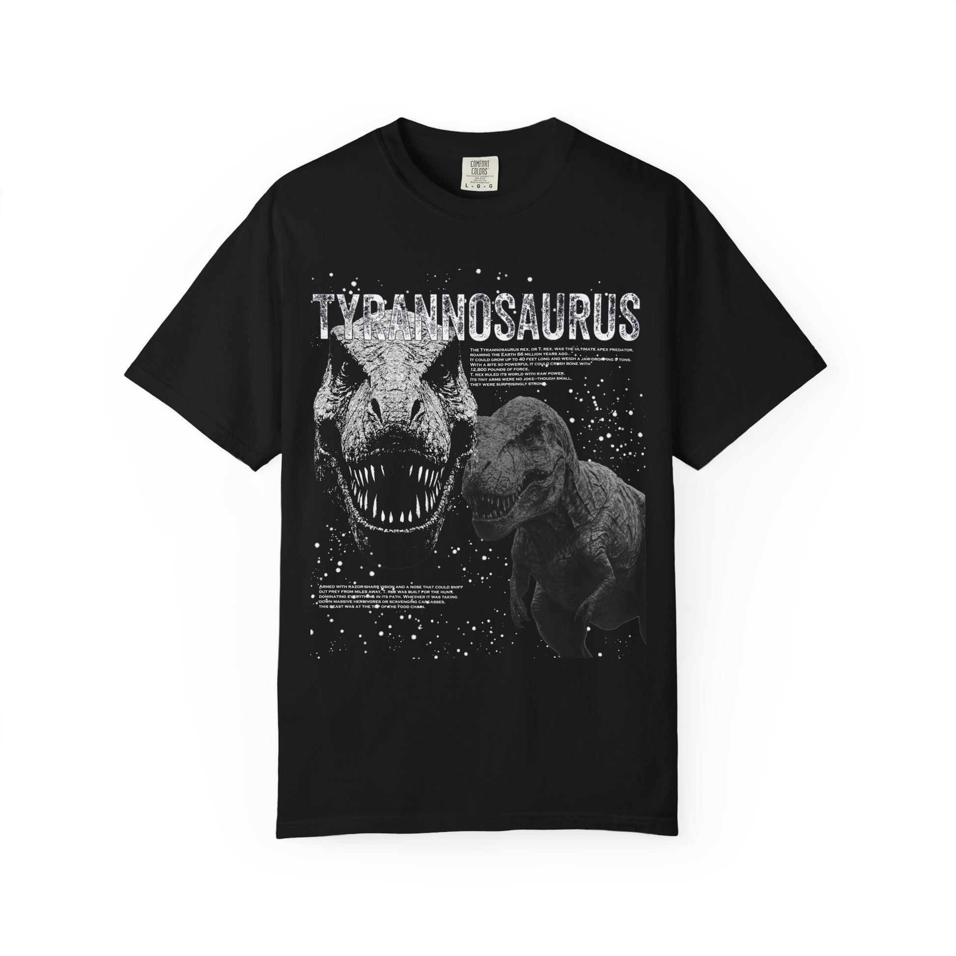 Dinosaur Graphic T-Shirt - Tyrannosaurus Tee, Unisex, Casual Wear, Gift for Dino Lovers, Unique Designs, Everyday Fashion