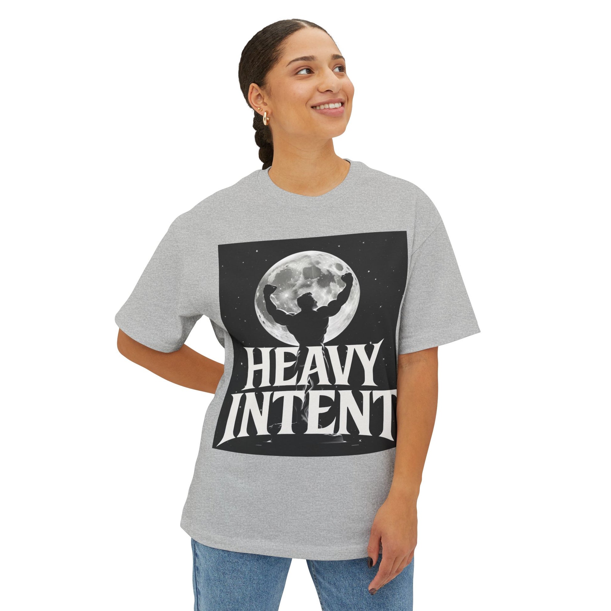 Heavy Intent Unisex Oversized Boxy Tee, Graphic Tee, Moon Design Shirt, [...]